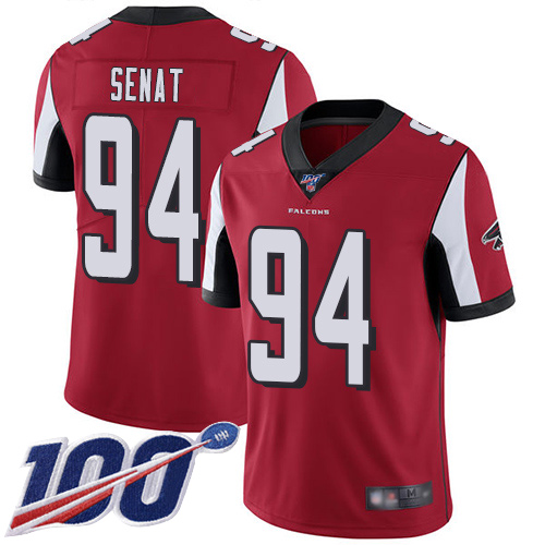 Atlanta Falcons Limited Red Men Deadrin Senat Home Jersey NFL Football #94 100th Season Vapor Untouchable->atlanta falcons->NFL Jersey